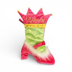 Dan Dee 20" PRINCESS Heeled Boot Pink Velvet Stocking Birthday Christmas 20"